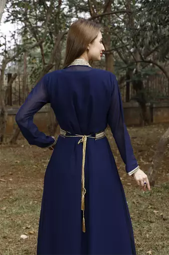 NAVY-BLUE KAFTAN  NEW ABAYA DRESS FOR WEDDING