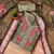 Olive Chiffon Embroidered Unstitched Dress Material