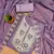 Lavender Georgette Embroidered Unstitched Dress Material