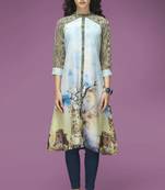Multi Colour Georgette Digital Printed Tunic