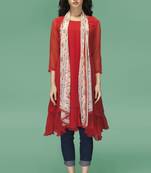 Red Chiffon Fancy Tunic