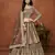 Brown Embroidered Net Designer Lehenga With Blouse