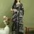 black silk blend zari saree