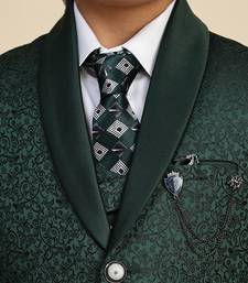 Dark green 5 piece suit set for boys // western wear