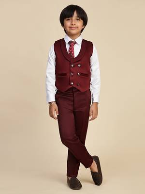 Maroon 5 piece suit set for boys // western wear 3