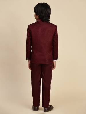 Maroon 5 piece suit set for boys // western wear 4