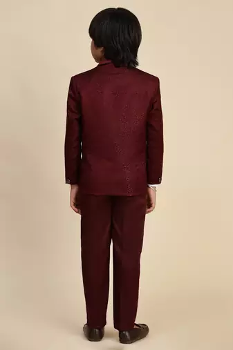 Maroon 5 piece suit set for boys // western wear