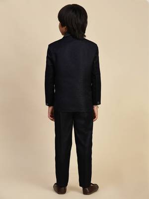 Navy blue 5 piece suit set for boys // western wear 4
