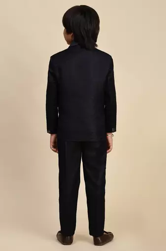 Navy blue 5 piece suit set for boys // western wear