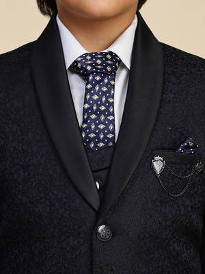 Navy blue 5 piece suit set for boys // western wear 5