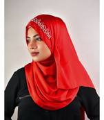 luxury bridal wedding wear hijab scarf   with handwork