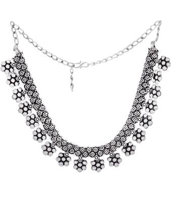Oxidised silver designer choker jewellery handmade necklace party wear indian german for women 2