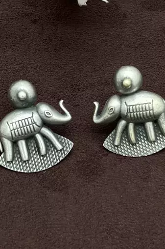 Indian oxidised silver stud earrings combo of 5 pairs german silver indian ethnic earrings indian coin studs