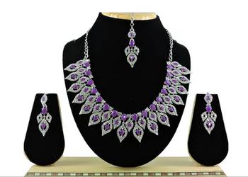 Elegant purple gemstone jewelry set 1