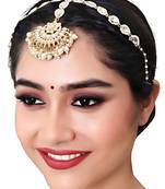Exquisite pearl and gold bridal headpiece