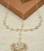 Exquisite pearl and gold bridal headpiece