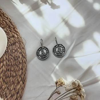Oxidised earrings combo set of 4 antique silver replica small indian earrings stud jhumki pearl set 5