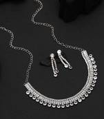 White color stone necklace set