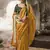 Designer yellow weaving soft tissue silk blend saree with designer blouse