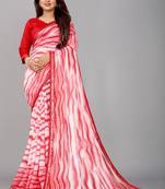 Georgette sibori printed saree with blouse piece