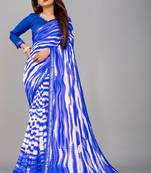 Georgette sibori printed saree with blouse piece