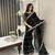 Black fancy jimmy chu embroidery work saree with embroidery stitched blouse