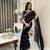 Dark purple fancy jimmy chu embroidery work saree with embroidery stitched blouse