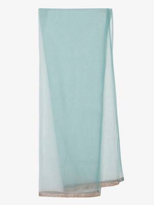 Saka designs peach & rama green kurta sharara with hand embroidery and lace work 5