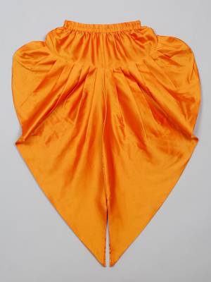 Saka designs magenta gold and orange halter neck dhoti jhabla 5