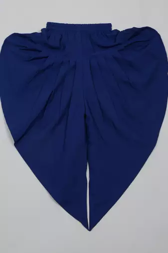 Saka designs pink and navy halter neck dhoti jhabla for girls