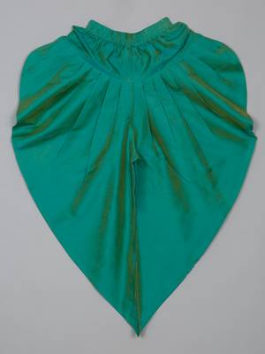 Saka designs orange and green halter neck dhoti jhabla for girls 4