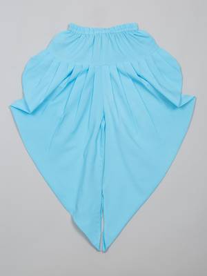 Saka designs pink and blue halter neck dhoti jhabla for girls 4