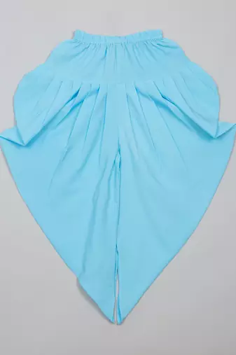 Saka designs pink and blue halter neck dhoti jhabla for girls