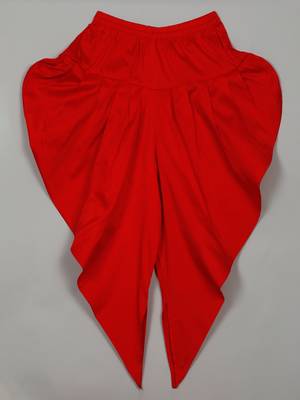 Saka designs yellow and red halter neck dhoti jhabla 4