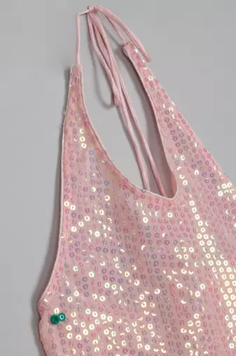 Saka designs puple lehanga with sequence work pink halter choli for girls