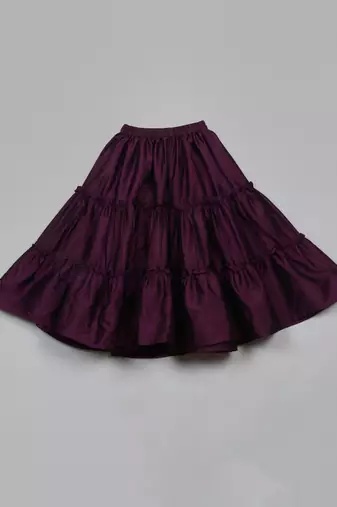 Saka designs puple lehanga with sequence work pink halter choli for girls