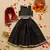 Saka designs foil printed lehenga choli with dupatta for girl's - black