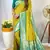 Pista Green Kanchipuram Style Paithani Silk bland contrust border Saree With Blouse