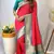 Pink Kanchipuram Style Paithani Silk bland contrust border Saree With Blouse