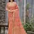 Sangam prints peach linen woven work traditional saree