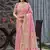 Sangam prints pink linen woven work traditional saree