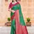 Sangam prints green silk woven work traditional saree
