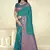 Sangam prints sky blue silk woven work traditional saree