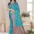 Sangam prints sky blue silk woven work traditional saree