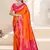 Sangam prints orange silk woven work traditional saree