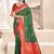 Sangam prints dark green silk woven work traditional saree
