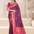 Sangam prints wine silk woven work traditional saree