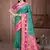 Sangam prints teal green silk woven work traditional saree