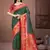 Sangam prints bottle green silk woven work traditional saree