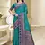 Sangam prints sky blue silk woven work traditional saree
